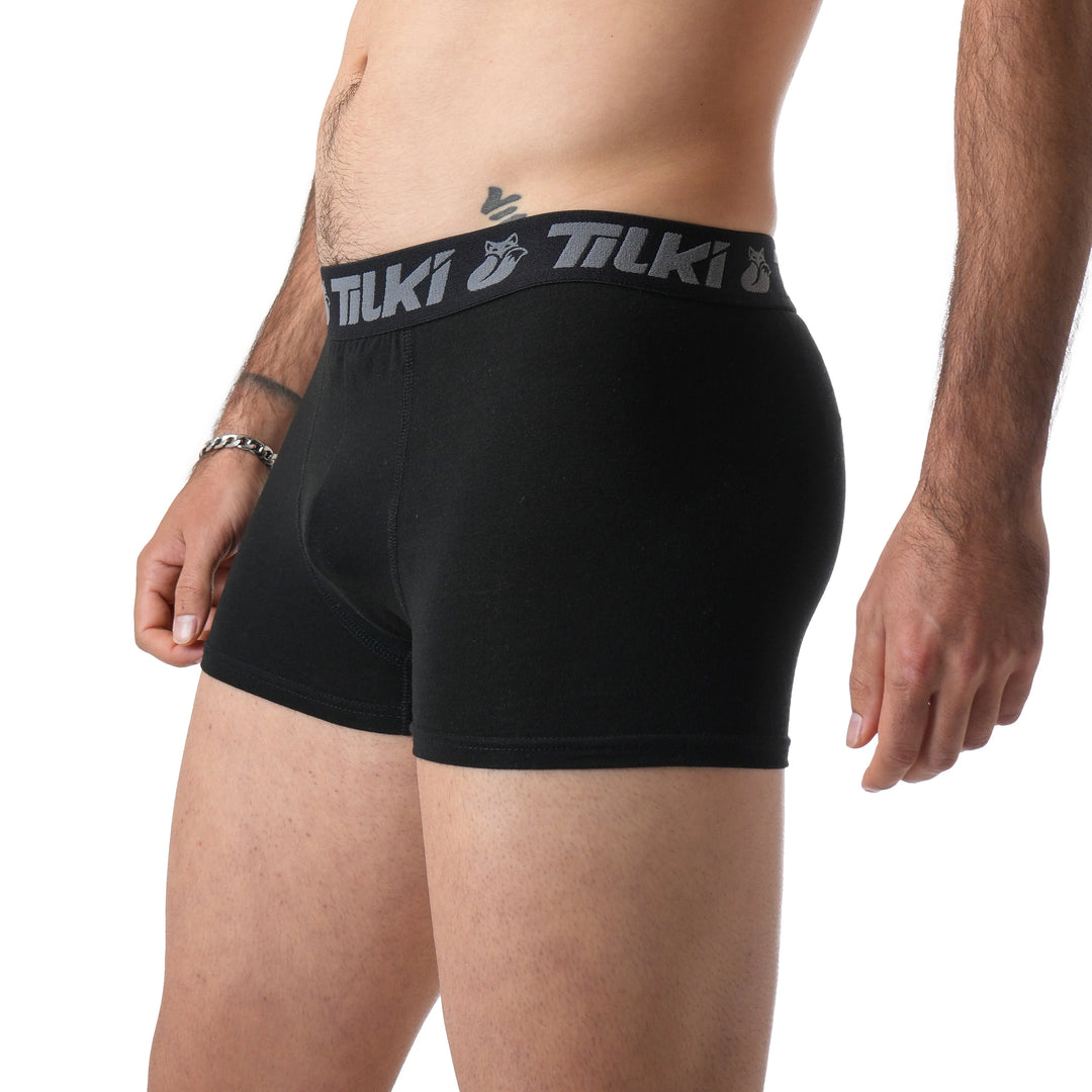 Boxer Calza Tilki Negro Algodon x2