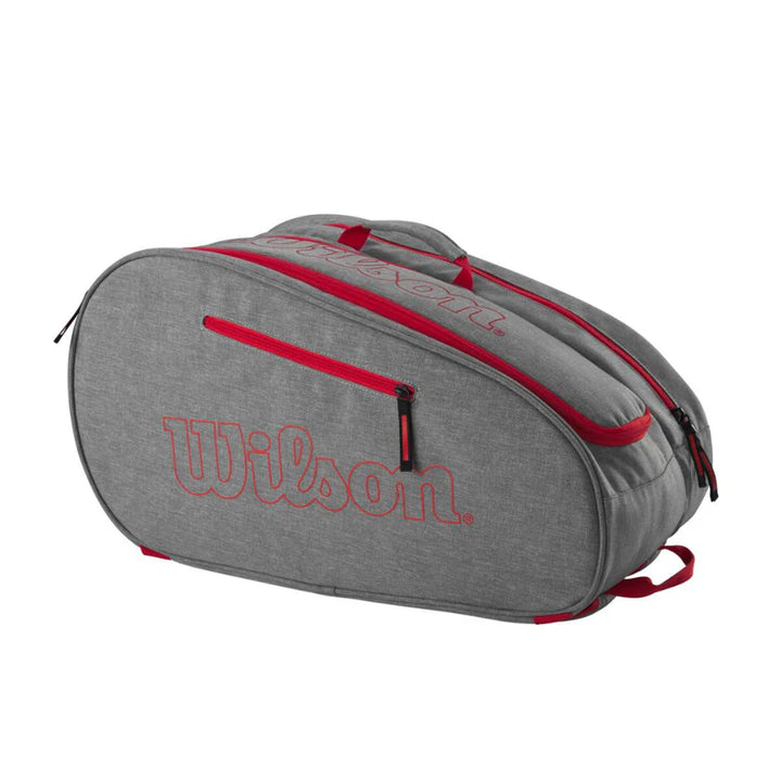 Paletero Padel Wilson Team Gris Rojo