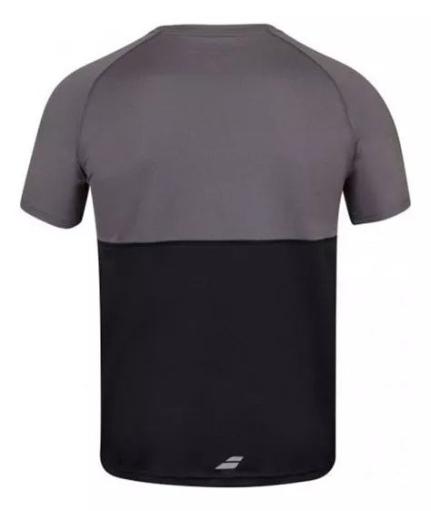 Polera Babolat Play Negra Gris