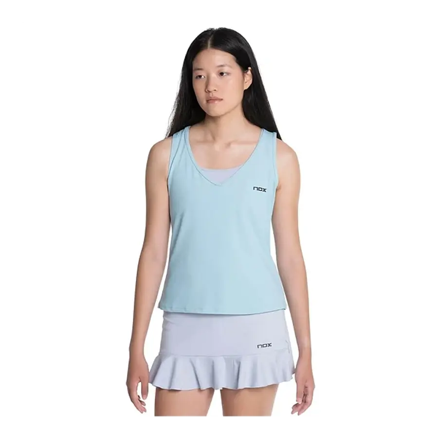 Polera Nox Mujer Tirantes Pro Fit Azul Cielo