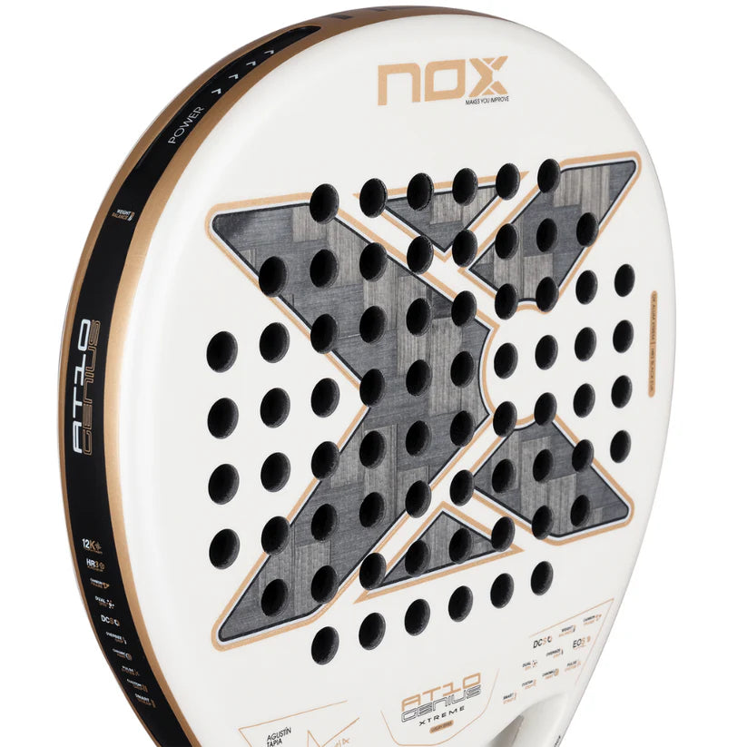 Pala de Padel Nox AT10 Genius 12K Alum XTREM 2026 + Overgrip + Protector